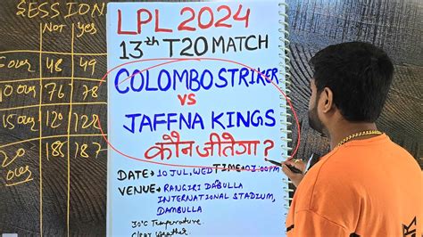 Colombo Strikers Vs Jaffna Kings Prediction Colombo Vs Jaffna Today