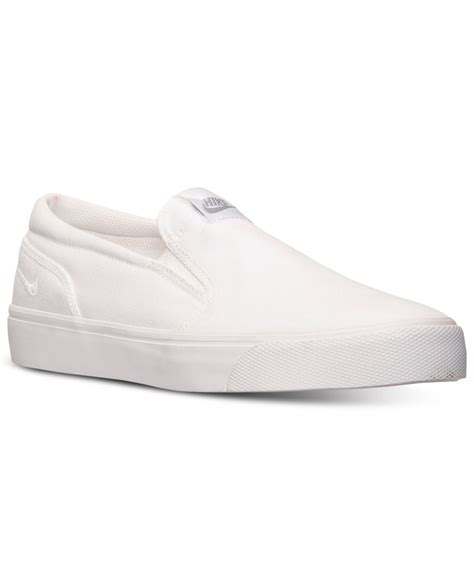 Nike Mens Toki Slip Txt Casual Sneakers From Finish Line In White For