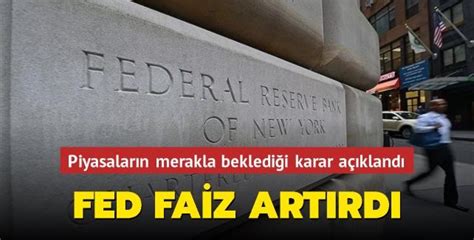 Piyasaların merakla beklediği karar açıklandı Fed den 50 baz puanlık