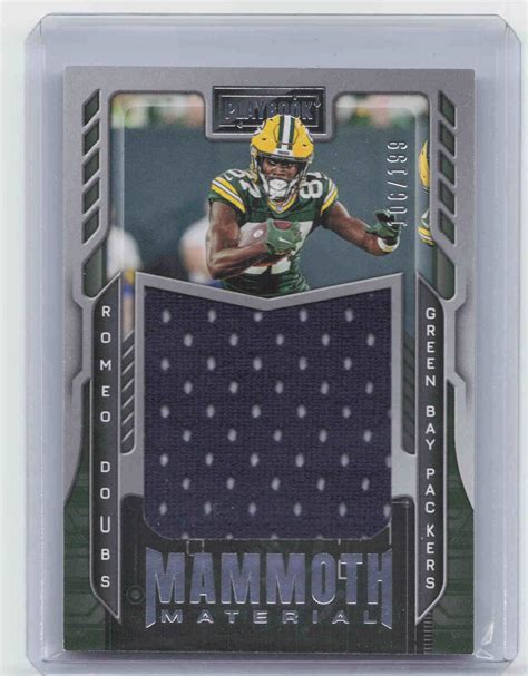 Panini Playbook Mm Romeo Doubs Mammoth Material Ebay