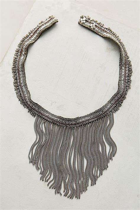 Slide View 1 Attia Beaded Fringe Necklace Fringe Necklace Beaded