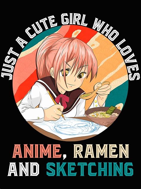 Lámina fotográfica Solo una chica linda que ama el anime ramen y