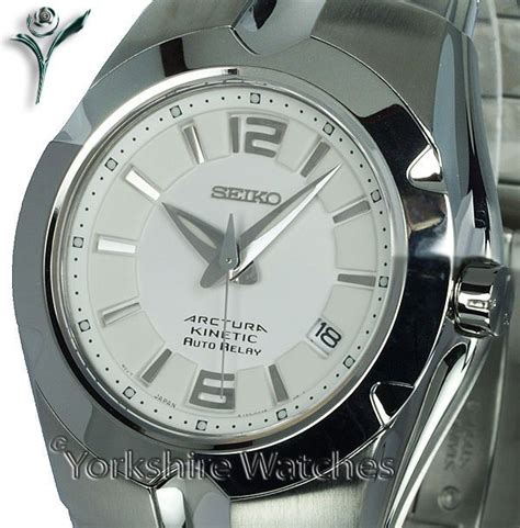 New Seiko Arctura Kinetic Auto Relay With Stainless Steel Bracelet