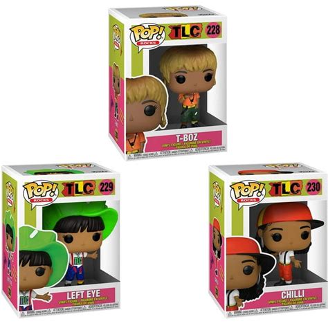 Funko Pop Rocks Tlc Vinyl Figures Set Of 3 Chilli T Boz And Left