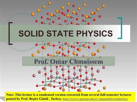 Introduction To Solid State Physics Ppt