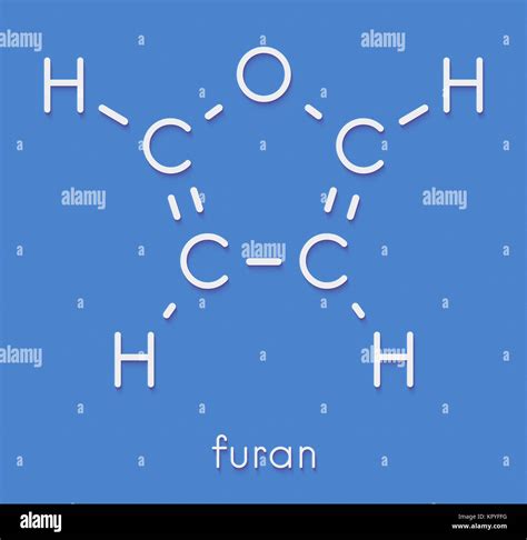 Furan Heterocyclic Aromatic Molecule Skeletal Formula Stock Photo Alamy