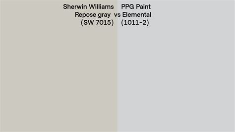 Sherwin Williams Repose Gray Sw 7015 Vs Ppg Paint Elemental 1011 2 Side By Side Comparison