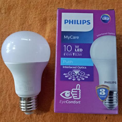 Jual Lampu PHILIPS LED Bulb E27 10W 10 Watt 6500K Cool Daylight Putih