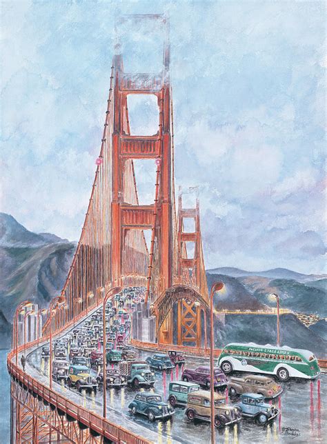 Golden Gate Bridge Painting by Stanton Manolakas