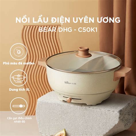 Bear Dhg C K Compartment Electric Hot Pot W Capacity Liter Capacity Shopee Malaysia
