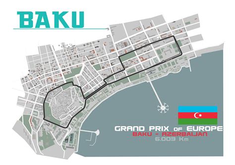 Baku Grand Prix Circuit Map