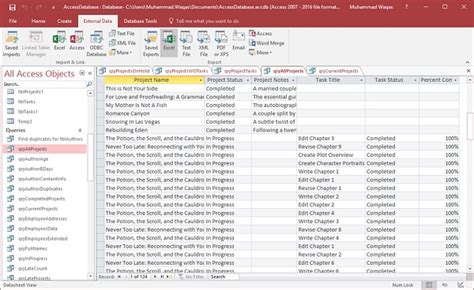 MS Access Data Export