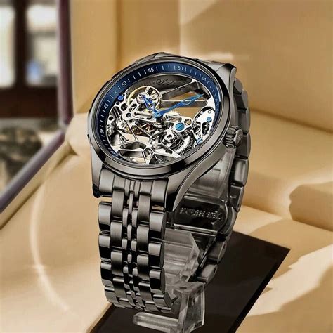 Ailang New Skeleton Mechanical Men Watch Top Brand Steampunk