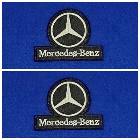 A Pair Of Motor Car Racing Patches Sew Iron On Badges Mercedes Benz