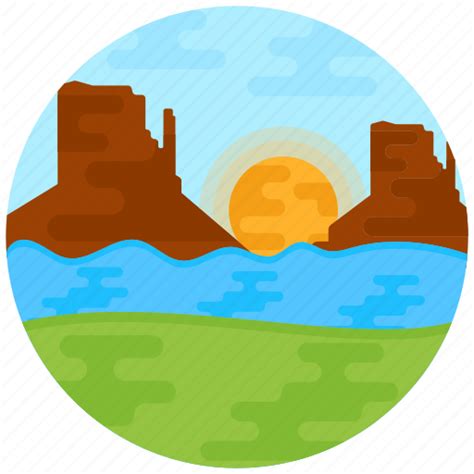 Landscape Nature Scenic View Scenery Painting Icon Download On Iconfinder