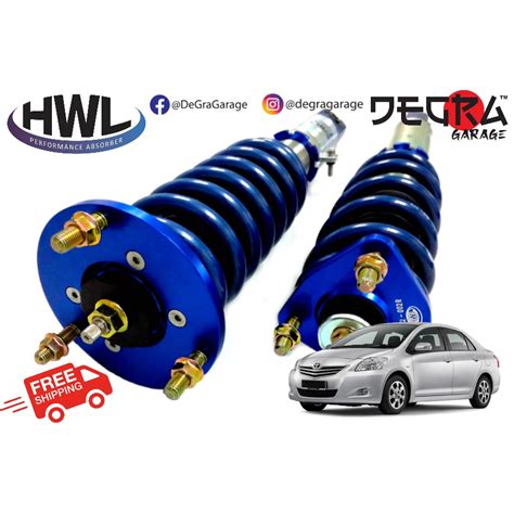 Toyota Vios Ncp Hwl Mono Bs Adjustable Hi Low Soft Hard Bodyshift