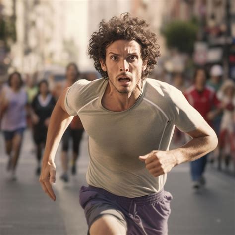 Premium Photo Man Running On A Track