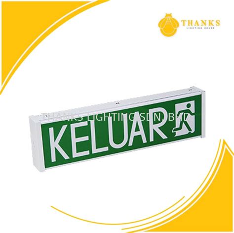 Keluar Sign Wall Mount Emergency Lightkeluar Sign Perak Malaysia