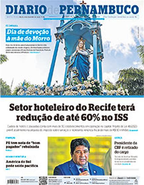 Capa Diario de Pernambuco Edição Sexta 8 de Dezembro de 2023