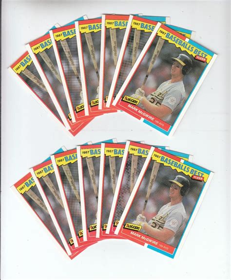 1987 Fleer Baseball S Best Mark McGwire Rookie Card 26 14 Card Lot