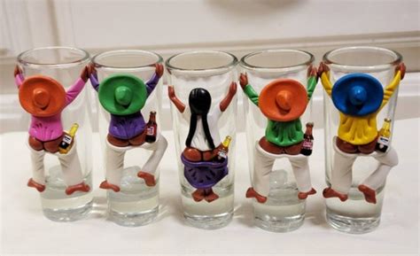 Shot Glass With Mexican Hanging Etsy