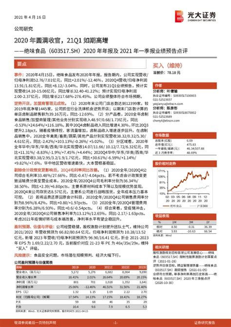 2020年年报及2021年一季报业绩预告点评：2020年圆满收官，21q1如期高增