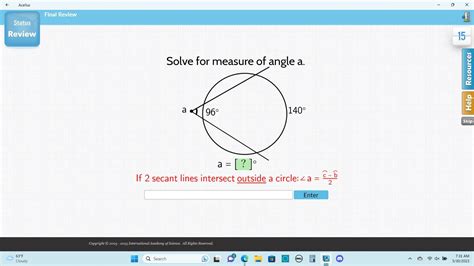 Free Solve For Measure Of Angle A Brainly