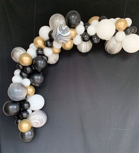 Balloon Garland Kit Black and Gold Balloon Garland | Etsy