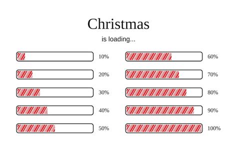 premium vector christmas loading bar countdown  candy cane