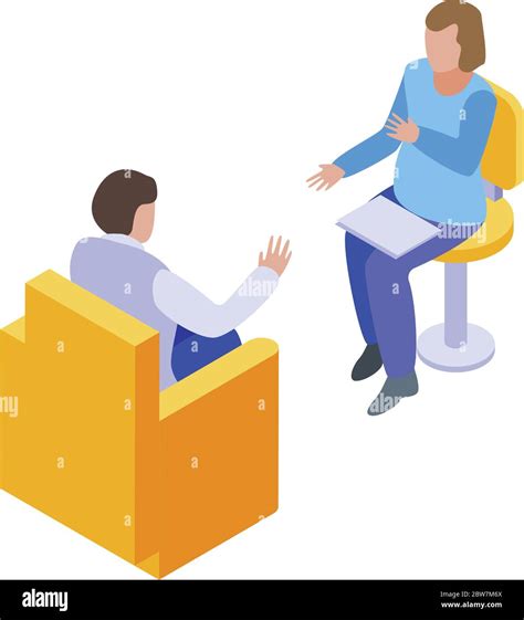 Psychologist Session Icon Isometric Style Stock Vector Image And Art Alamy