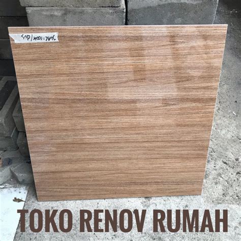 Jual Keramik Lantai 60x60 Motif Kayu Glossy Habitat Borneo Teak Kota Tangerang Selatan