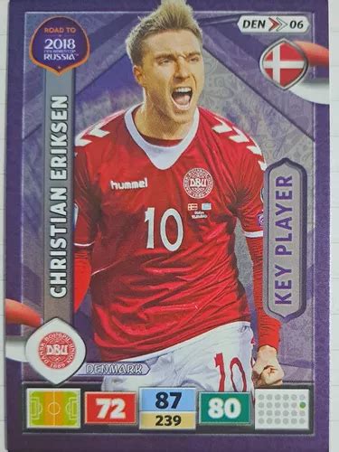 Carta Adrenalyn Xl Road To Russia Christian Eriksen Den06 Cuotas Sin