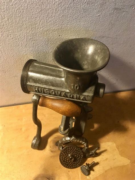 Vintage Husqvarna Reliance No 10 Meat Grinder Made In Sweden 1920s