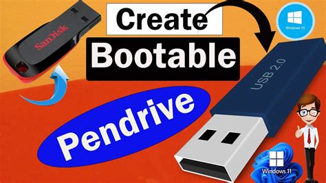 How To Create Bootable Pendrive Windows 10 11 7 Linux Or Unix