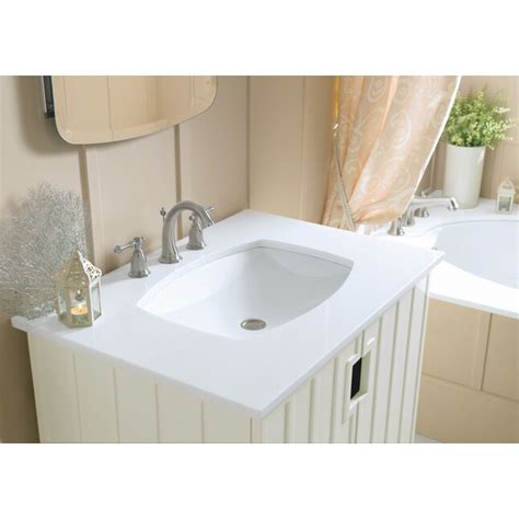 Kohler Kelston White Undermount Rectangular Traditional Bathroom Sink