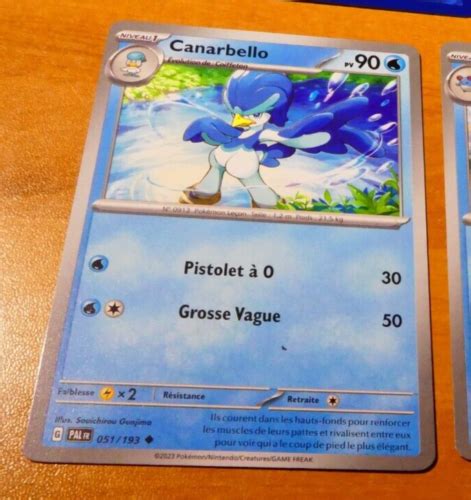 Pokemon Evolutions A Paldea Card Carte Canarbello Pal Fr Vf