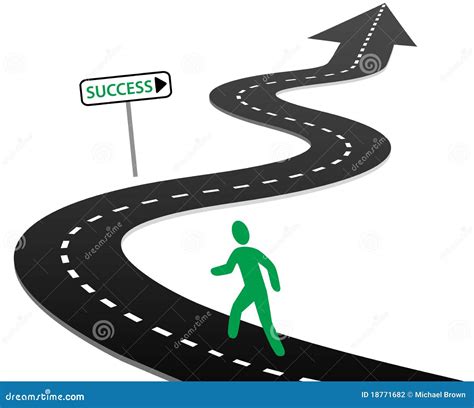 Initiative Begin Journey Highway Curves To Success Stock Vector