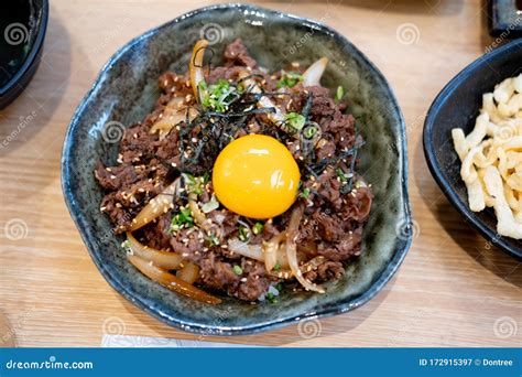 Japanese Beef Bowl In Japanese Style Food Call Gyudon Stock Image