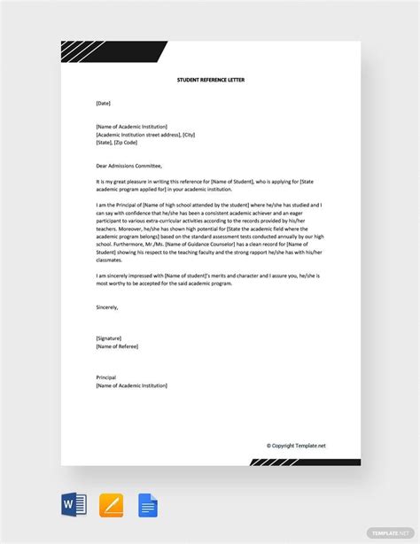 Student Letter Templates In Pdf Free Download