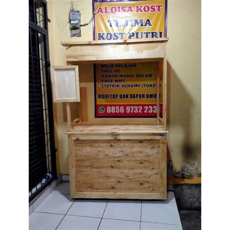 Jual Booth Gerobak Murah Kayu Jati Belanda Shopee Indonesia