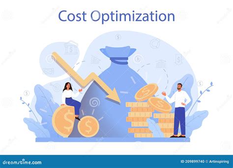 Cost Optimization Concept Idea Of Financial And Marketing Strategy