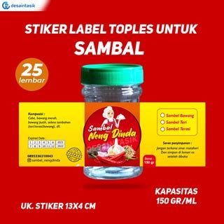 Jual Label Stiker Sambal Botol Toples Gr Gr Gr Cepat