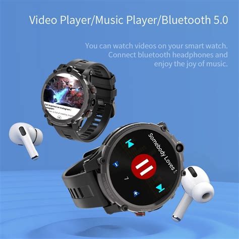 Montre intelligente avec carte SIM 4G double caméra 1 6 écran tactile