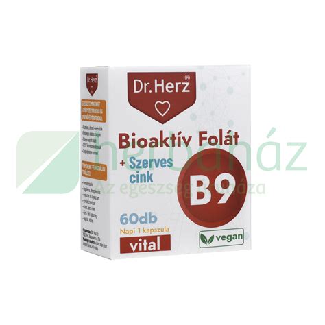 DR HERZ BIOAKTIV FOLÁT SZERVES CINK KAPSZULA 60DB Herbaház