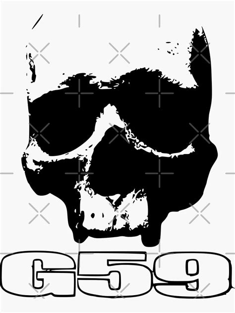 "G59 Logo Skull" Sticker for Sale by Yellow-Zebra | Redbubble