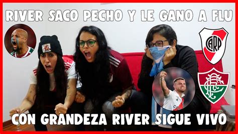 RIVER PLATE 2 Vs FLUMINENSE 0 REACCIONES DE HINCHAS DE RIVER RIVER