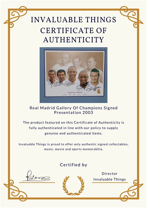 Real Madrid "Gallery Of Champions" Signed Presentation 2003 ...