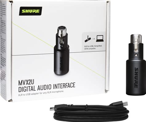 Shure MVX2U XLR to USB Digital Audio Interface Black MVX2U - Best Buy