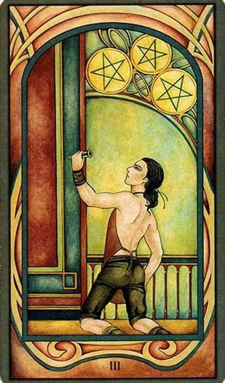 3 de Oros Arcanos Menores Alicia Galván Tarot