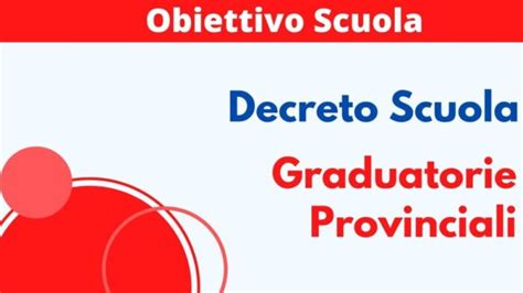 Graduatorie Provinciali Avranno Validit Biennale E Saranno Utilizzate